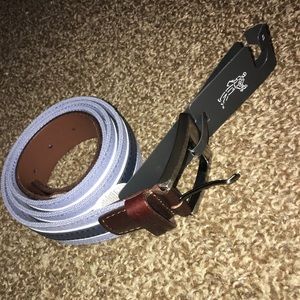 NWT Men’s Ashworth leather canvas belt size 42